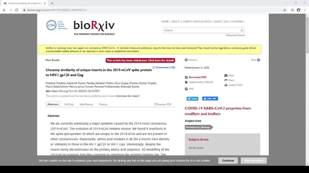 Proof Coronavirus Has Been Engineered