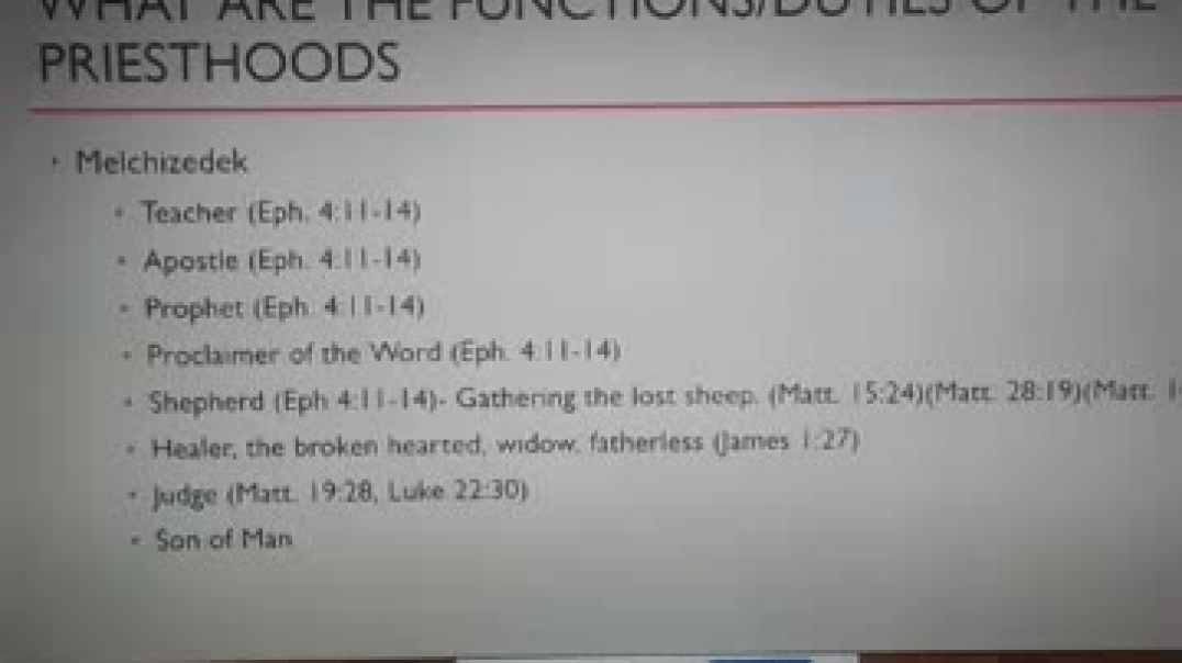 The Priesthood- Levi to Melchizedek