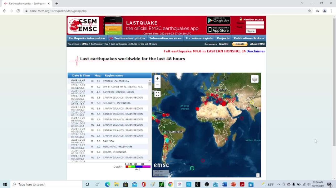 Las Palmas Island Earthquakes Has A Grid Pattern