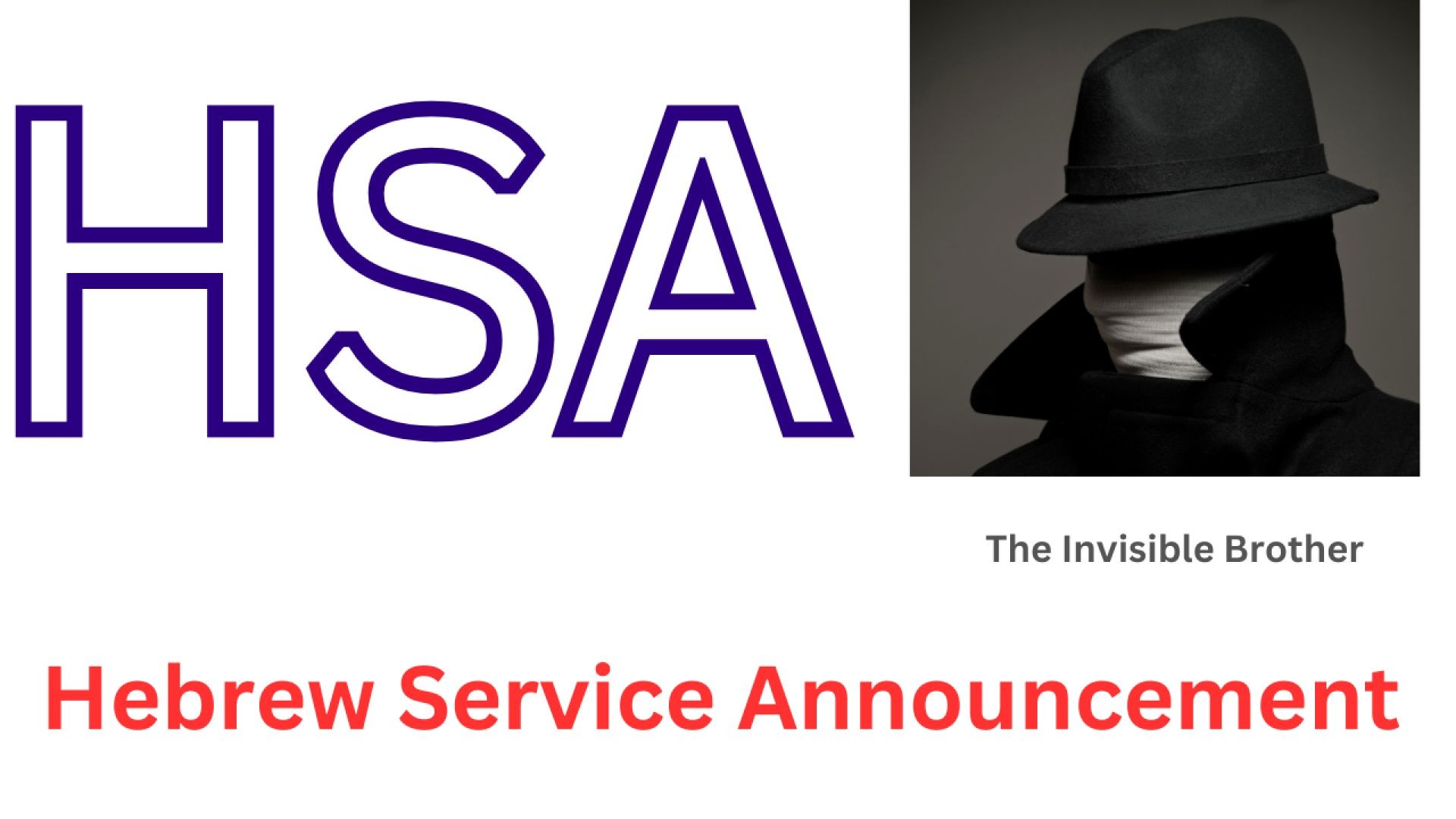 Hebrew Service Announcement No.1