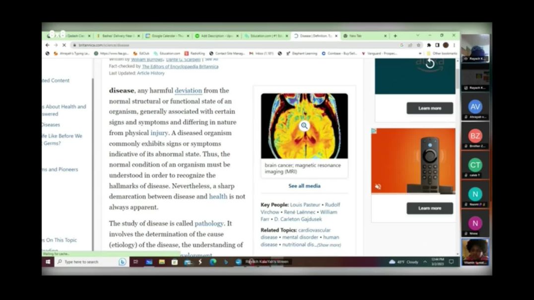 YYCSClassroom Discussion: Science: Brain & Spine