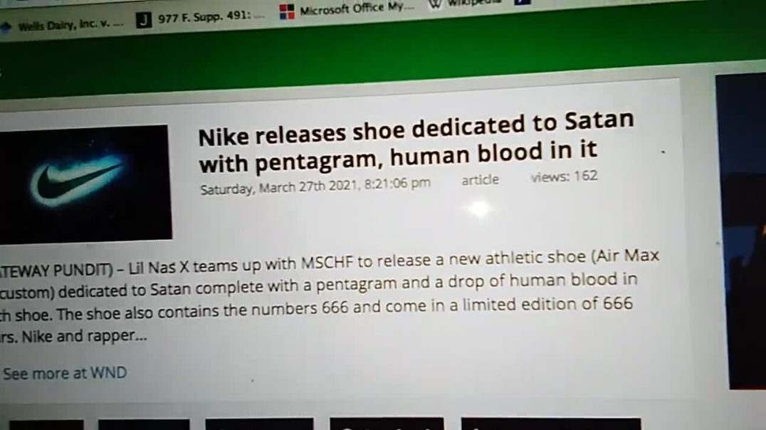 Nike Greek idol logo Lil Nas X blood 666 shoe sorcery promoting Sodomy magic demonic spells