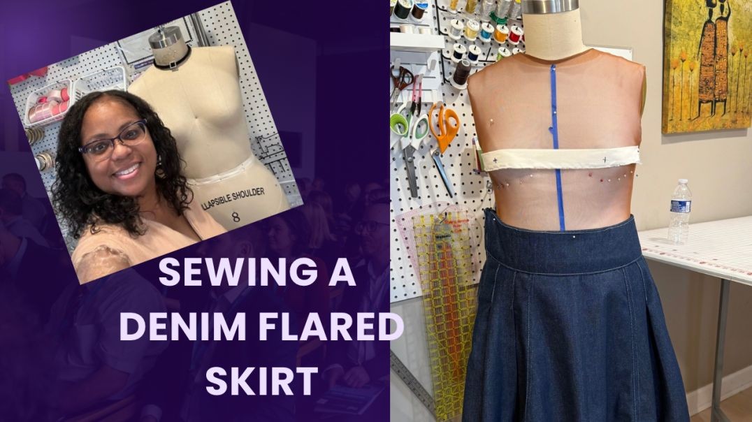 Sewing a 6 Panel denim skirt