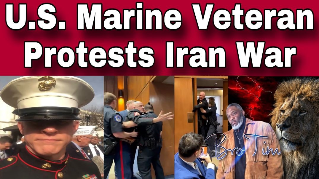 US Marine Veteran Protests Iran War
