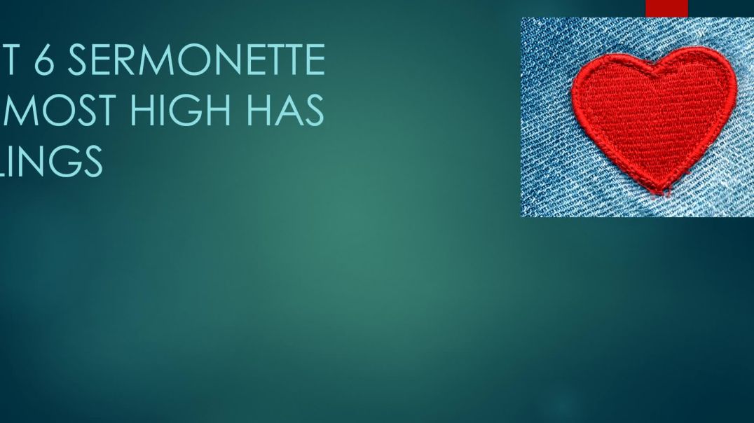 art 6 Sermonetteart  THE MOST HIGH HAS FEELINGS
