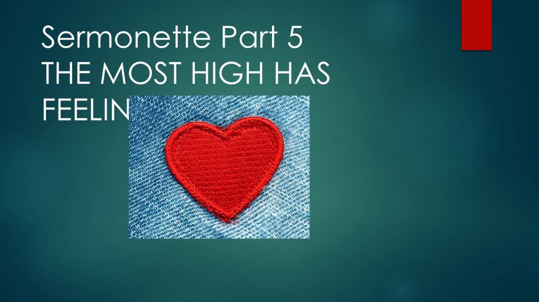 Part 5 Sermonette THE MOST HIGH HAS Feelings