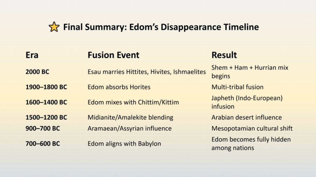 The Bloodline Mix of  ESAU (EDOM)