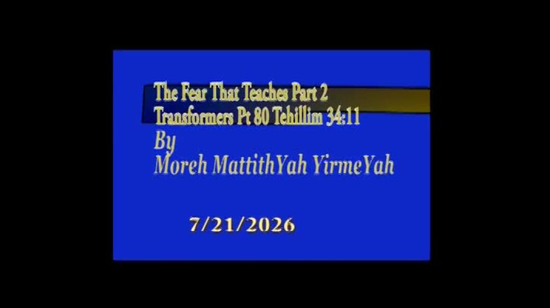 The Fear that Teaches Part 2